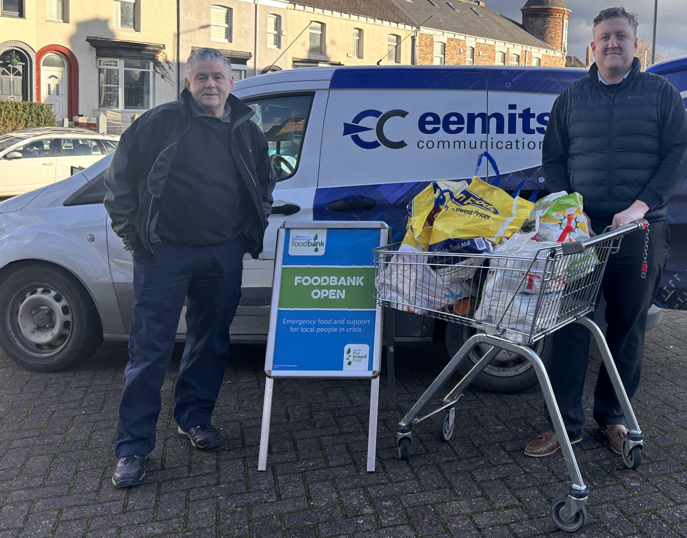 Eemits Delivers Vital Supplies to Stockton Foodbank